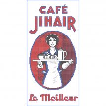 Kit broderie point de croix - Points de repère - Café Jihair