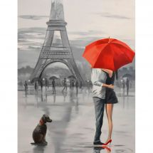 Kit de broderie Diamant - Diamond Painting - Sous la pluie