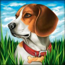 Kit de broderie Diamant - Diamond Painting - Beagle