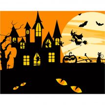 Kit de peinture par numéro - Wizardi - Sorcière d'Halloween