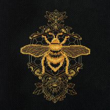Kit broderie point de croix - Abris Art - Abeille dorée