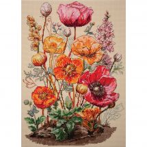 Kit broderie point de croix - Abris Art - Murmure de la prairie
