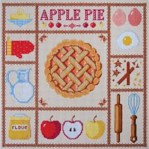 Kit broderie point de croix - Abris Art - Tarte aux pommes