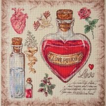 Kit broderie point de croix - Abris Art - Potion d'amour