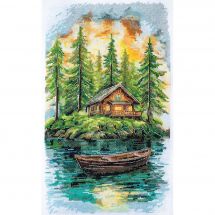 Kit broderie point de croix - Abris Art - Silence de la forêt