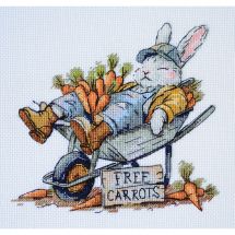 Kit broderie point de croix - Abris Art - Carottes libres