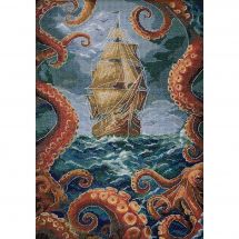 Kit broderie point de croix - Abris Art - Les Abysses