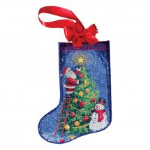 Kit de chaussette de Noël à broder - Abris Art - Lancer les festivités