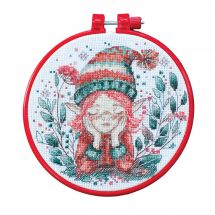 Kit broderie point de croix avec tambour - Abris Art - Perdu dans ses rêves