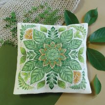 Kit de coussin à broder - Abris Art - Danse des feuilles