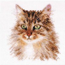 Kit broderie point de croix - Alisa - Chat sibérien