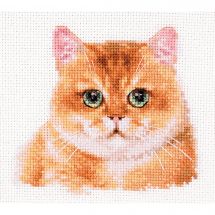 Kit point de croix - Alisa - Chat peluche