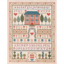 Kit broderie point de croix - Anchor - Heritage Sampler - Collection fils de lin