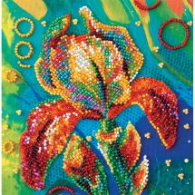 Kit de broderie avec perles - Abris Art - Iris multicolores