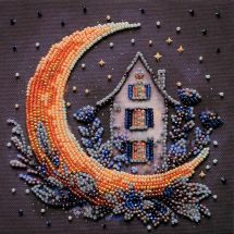 Kit de broderie avec perles - Abris Art - Ciel de nuit magique