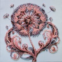 Kit de broderie avec perles - Abris Art - Tendre légèreté