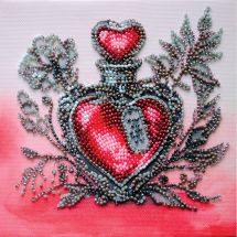 Kit de broderie avec perles - Abris Art - Potion d'amour