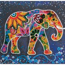 Kit de broderie avec perles - Abris Art - Éléphant Indien