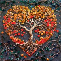 Kit de broderie avec perles - Abris Art - Sentiments chaleureux