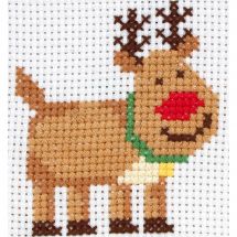 Kit broderie point de croix pour enfant - Anchor - Rudolph