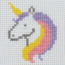 Kit broderie point de croix pour enfant - Anchor - Licorne