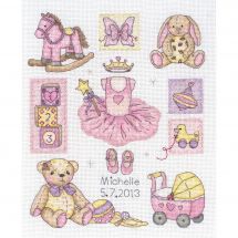 Kit broderie point de croix - Anchor - Naissance fille