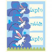 Kit broderie point de croix - Anagram - Les lapins