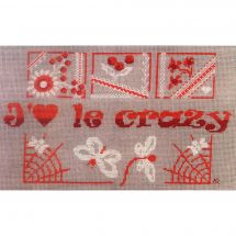 Kit broderie point de croix - Anagram - J'aime le crazy