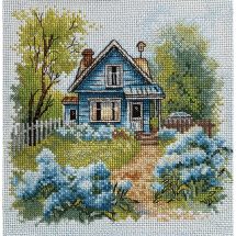 Kit broderie point de croix - Andriana - Maison de campagne