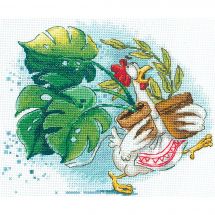 Kit broderie point de croix - Andriana - Rempotage