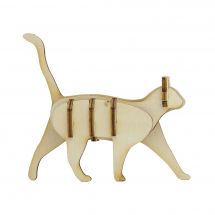 Puzzle 3D Bois - Agent Paper - Les p'tits bidules en bois - Chat