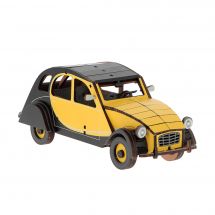 Puzzle 3D Bois - Agent Paper - Petite 2CV - Jaune