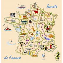 Kit point de croix - Aux 4 points du monde - Secrets de France