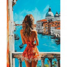Kit de broderie Diamant sur châssis - Art City - Venise ensoleillée