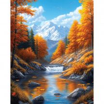 Kit de broderie Diamant sur châssis - Art City - Automne