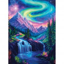 Kit de broderie Diamant sur châssis - Art City - Aurores boréales