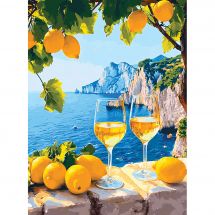 Kit de broderie Diamant sur châssis - Art City - Vue sur la mer
