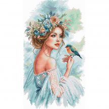 Kit broderie point de croix - Ava - La dame du jardin