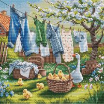 Kit broderie point de croix - Ava - Printemps