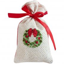 Kit de sachet senteur à broder - Luca-S - Couronne de Noël