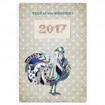 Kit de carte à broder  - Luca-S - L'année du coq