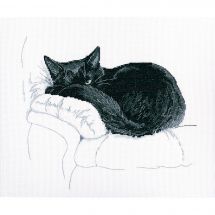 Kit broderie point de croix - RTO - Parmi les chats noirs