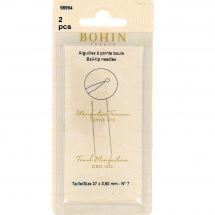 Aiguilles à tapisser - Bohin - Aiguilles à pointes boule n°7 - 37 mm