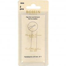 Aiguilles à tapisser - Bohin - Aiguilles à pointes boule n°7 - 44 mm