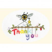 Kit de carte à broder  - Bothy Threads - Thank you