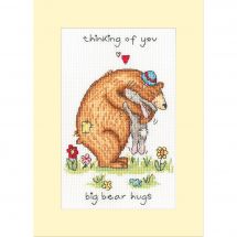 Kit de carte à broder  - Bothy Threads - Câlins de l'ours