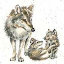 Kit broderie point de croix - Bothy Threads - Meute de loups