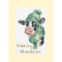 Kit de carte à broder  - Bothy Threads - Moo-rry Christmas