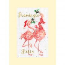 Kit de carte à broder  - Bothy Threads - Flamingle Bells