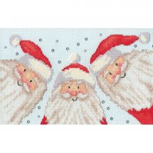 Kit de carte à broder  - Bothy Threads - Selfie de Pères Noël